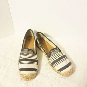 Bass Blue & White Canvas Slip-ons Shoes Sz 7